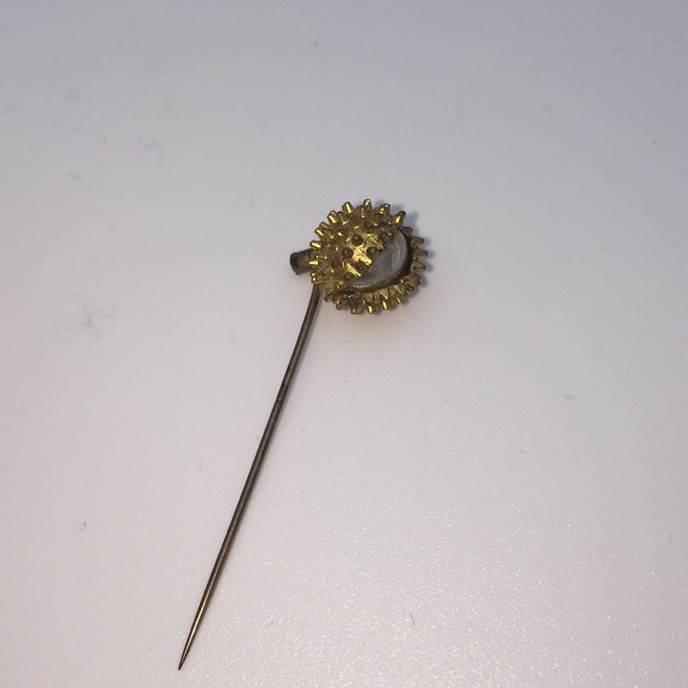 Antique Hat Pin, Gold Tone, 1.5” Women’s Vintage